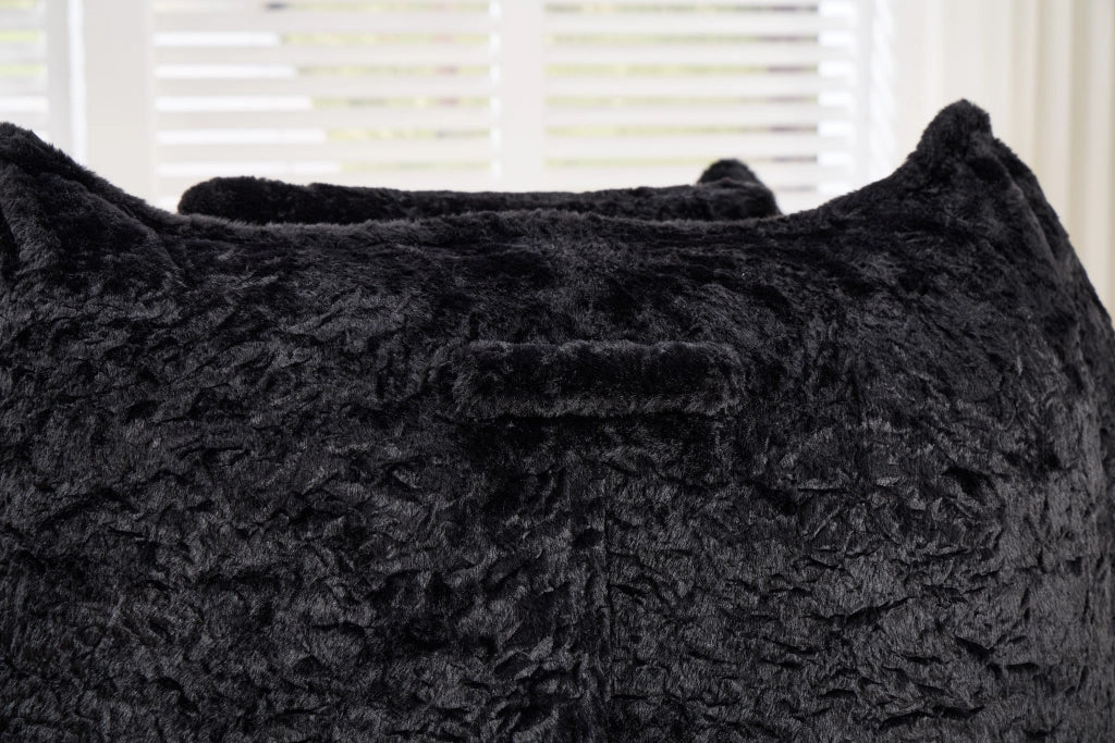 Poltrona sacco gigante con cuscino in similpelle ¨C Xylo ¨C Nero