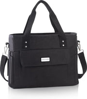 Lunchbox in legno per adulti con forchetta e cucchiaio nero