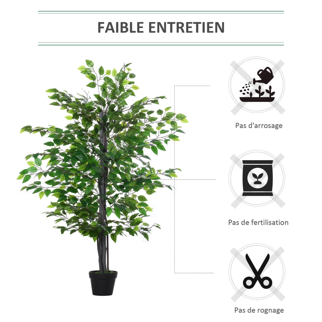 Albero Finto Ficus Artificiale ¨C Minimal ¨C H145cm con Vaso