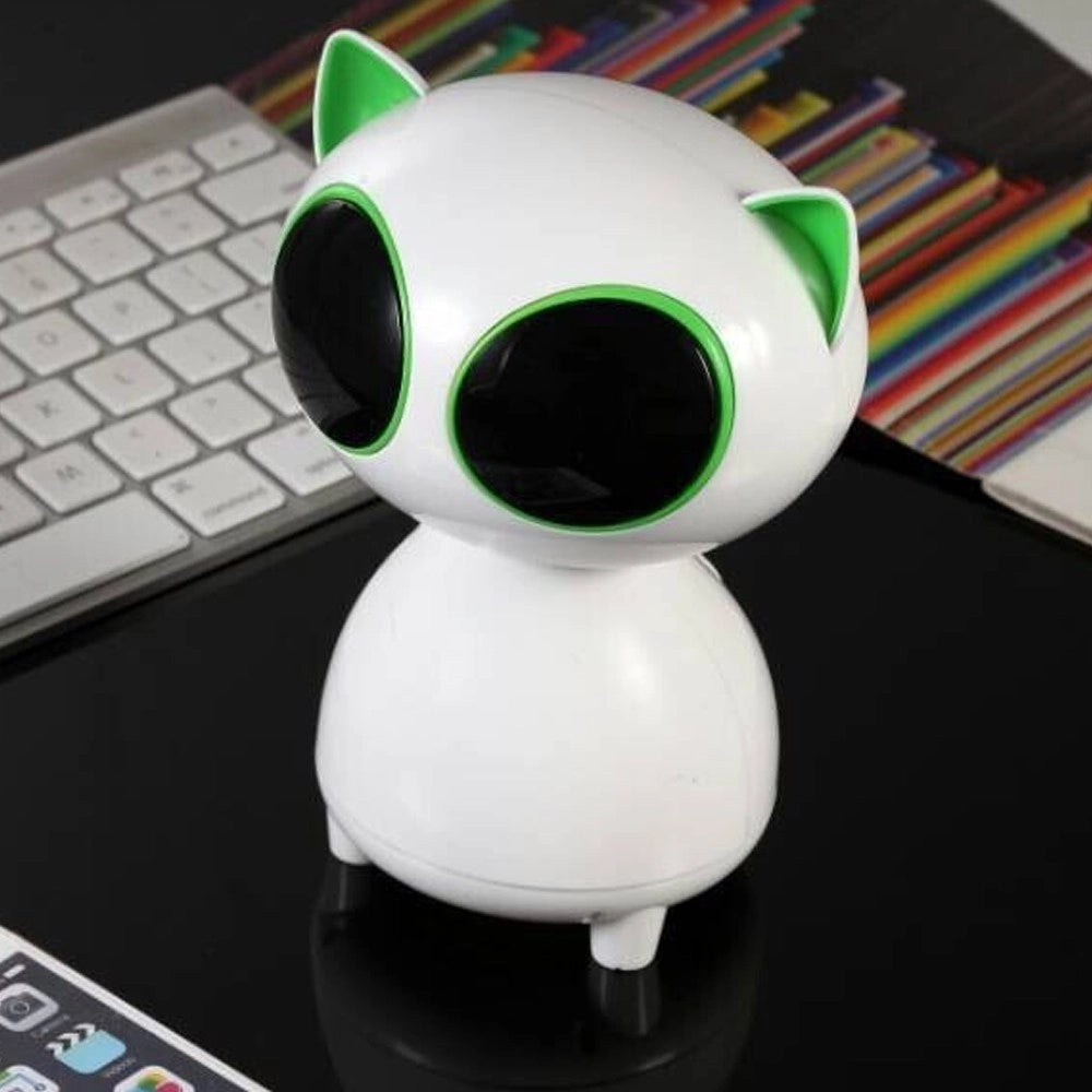 Trade Shop - Mini Cassa Amplificatore Speacker Per Computer Pc Da 3w Usb 5v A Forma Di Gatto -