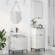Set di mobili per il bagno con cassetto 3 pcs Bianco lucido 3393107