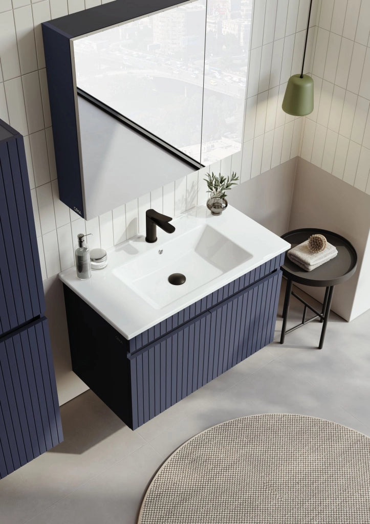 Mobile lavabo "Tivoli 85" - 85 x 45 x 57 cm - Blu navy opaco