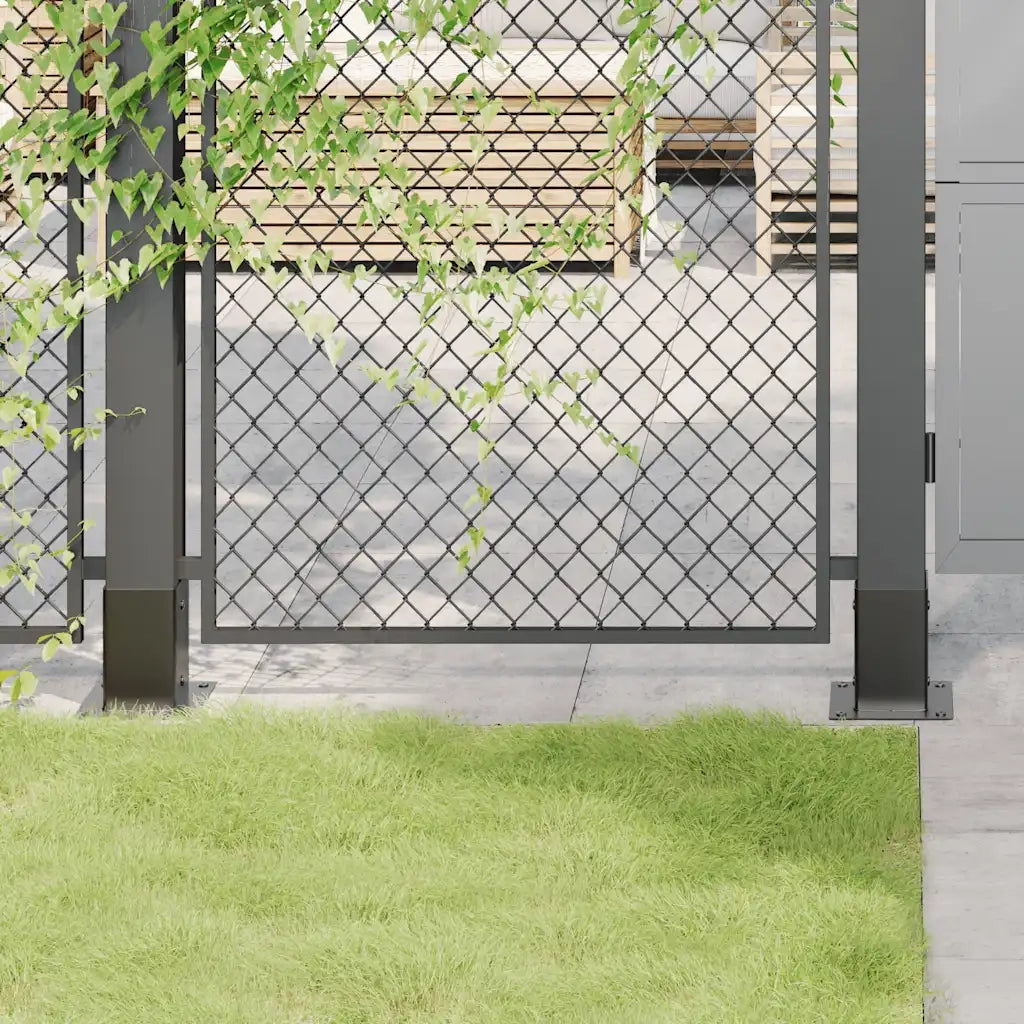 Basi per Pali Quadrati 12 pz 81x81mm Acciaio Verniciato Polvere CFW2323135