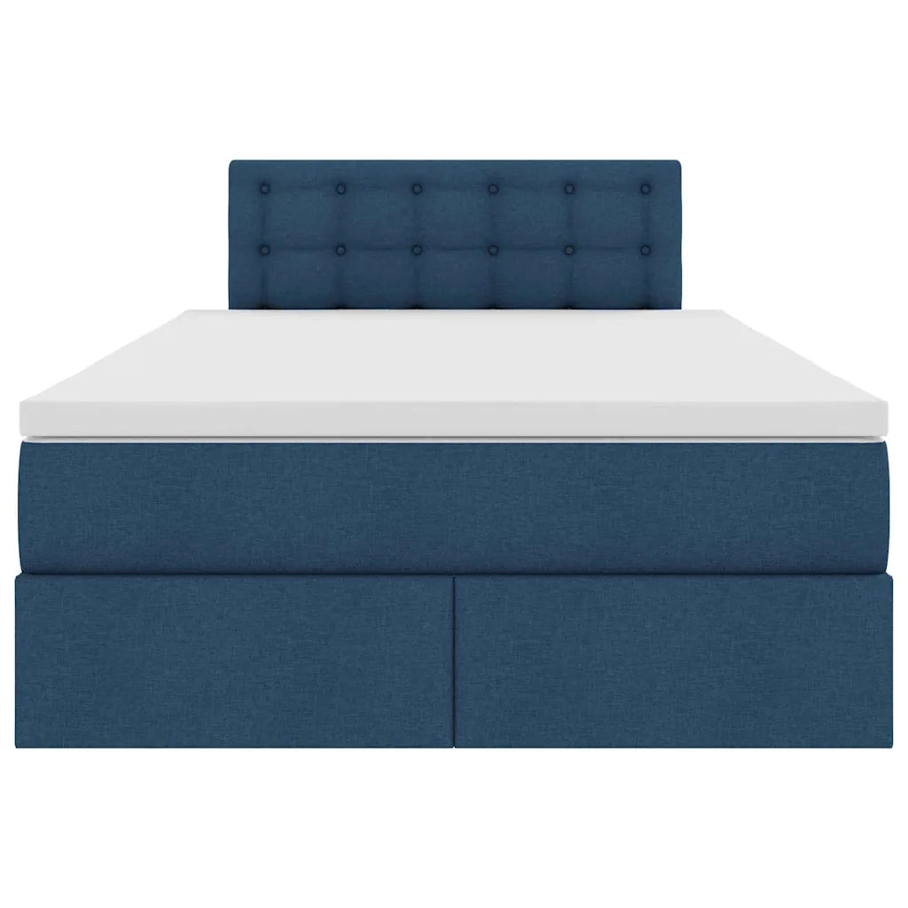 Letto con contenitore e LED con led Blu 120 x 190 cm Tessuto 3371261