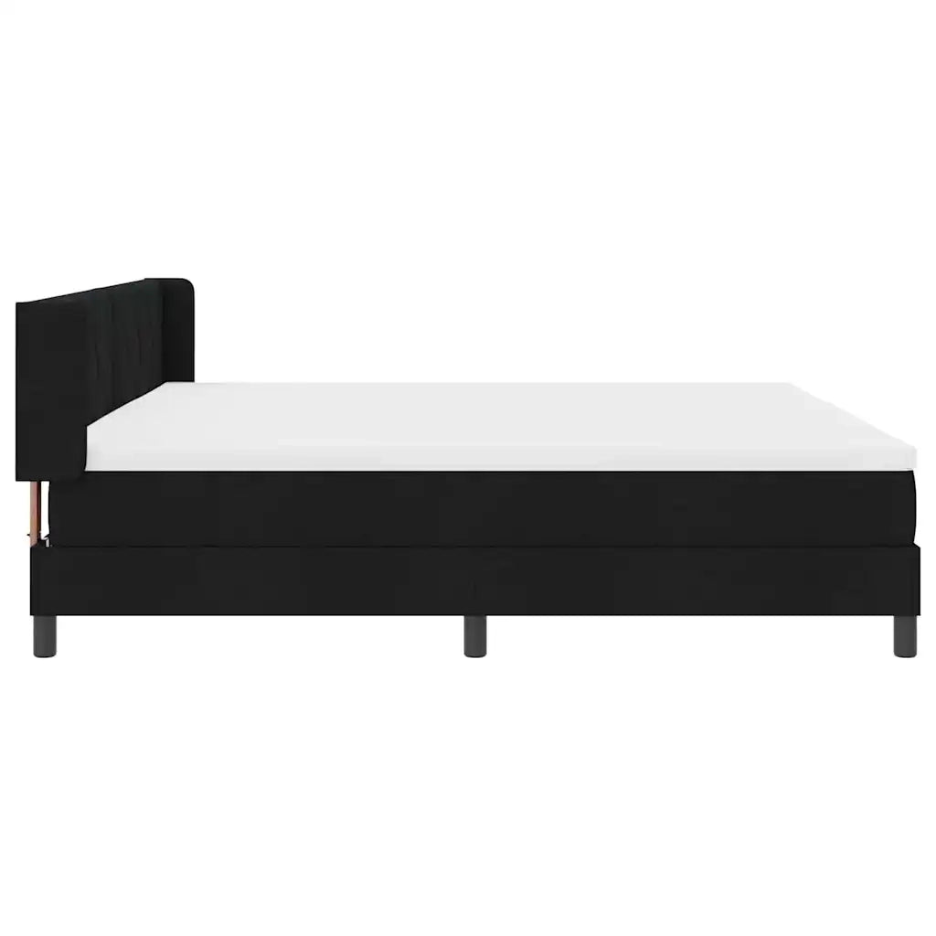 Letto a molle con testiera Nero 200 x 200 cm Tessuto 3341190