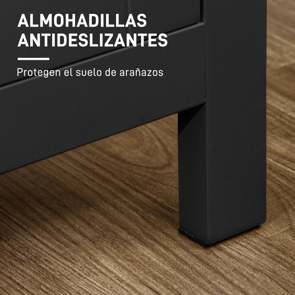 Mobile Ingresso con Ante ¨C Minimal ¨C Nero 120x40x70 cm