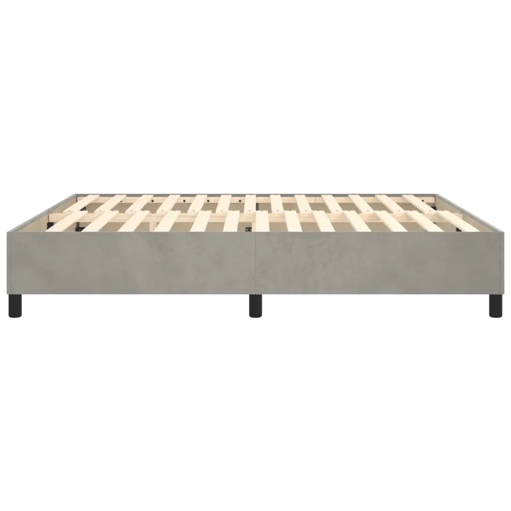 Struttura Letto a Rete a Molle Grigio Chiaro 180x200 cm Velluto 3121132