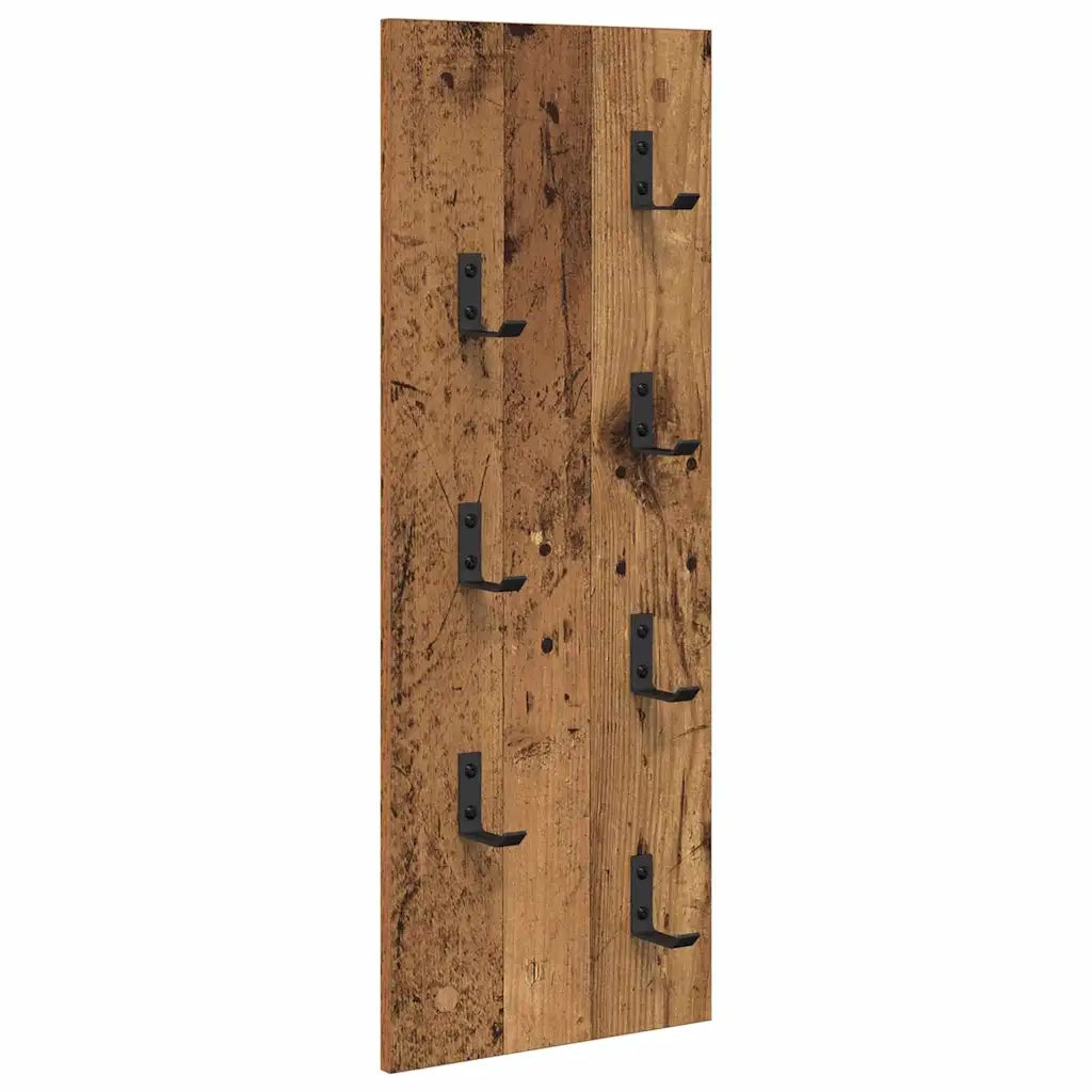 Appendiabiti a muro Legno vecchio 30 x 1,5 x 80 cm 874473