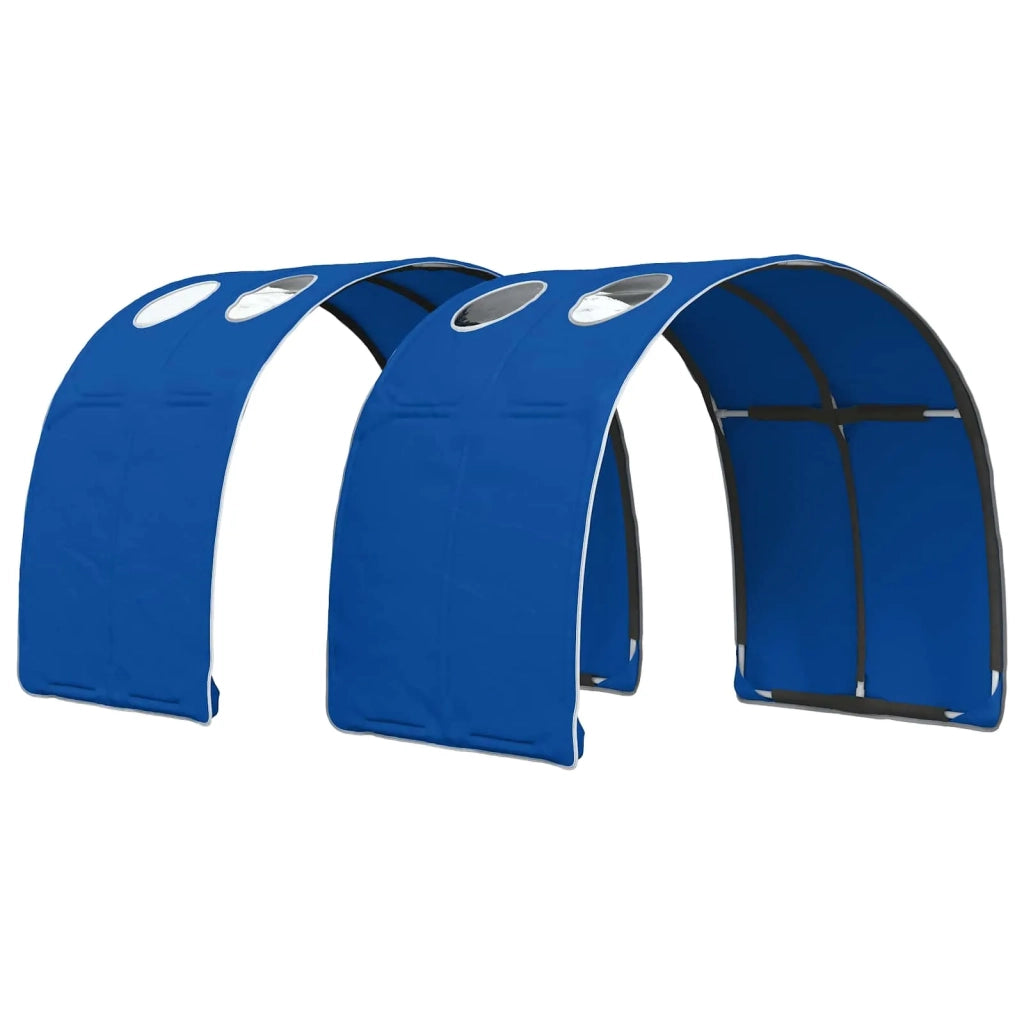 Letto con Tunnel 3 pz Bianco e Blu Legno ingegnerizzato 3423619