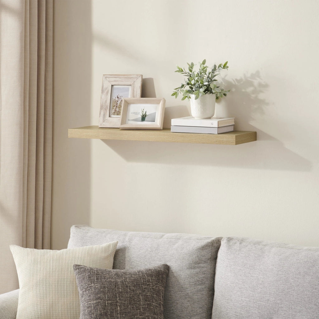 Mensola a scomparsa 80 cm effetto Rovere Sonoma