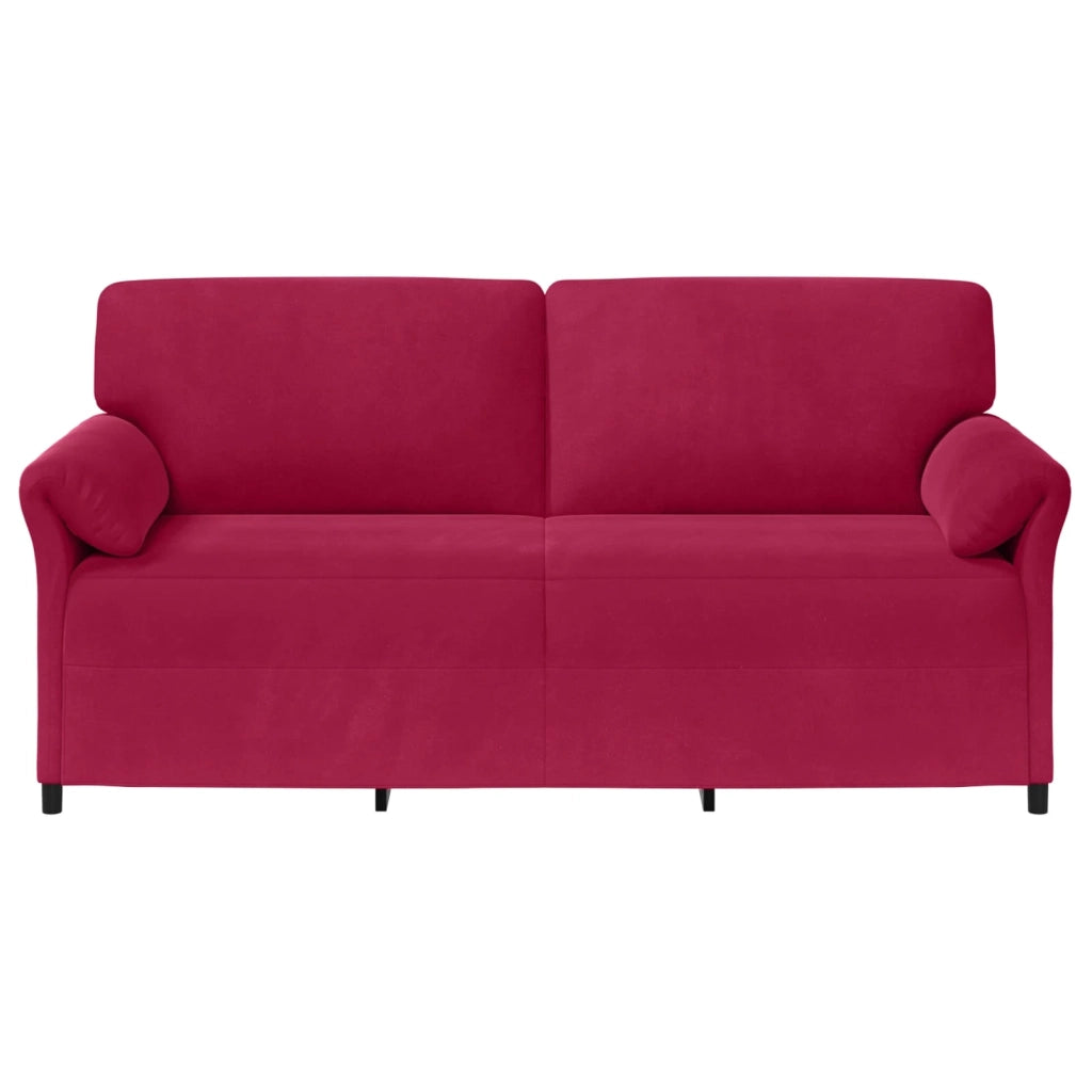 Divano 3-Persone Rosso Vino 198 x 83 x 95 cm Velluto 42033972