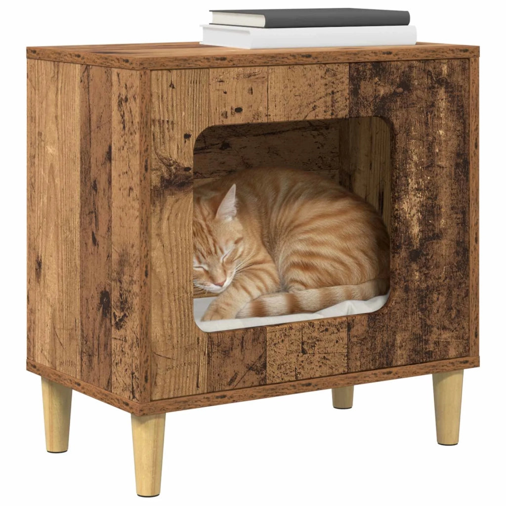 Casa per Gatti Legno vecchio 51 x 30 x 52 cm Legno multistrato CFW2591845