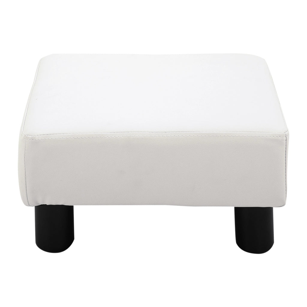 Poggiapiedi Pouf Piccolo ¨C Xylo ¨C Similpelle Bianco 40x30x24cm