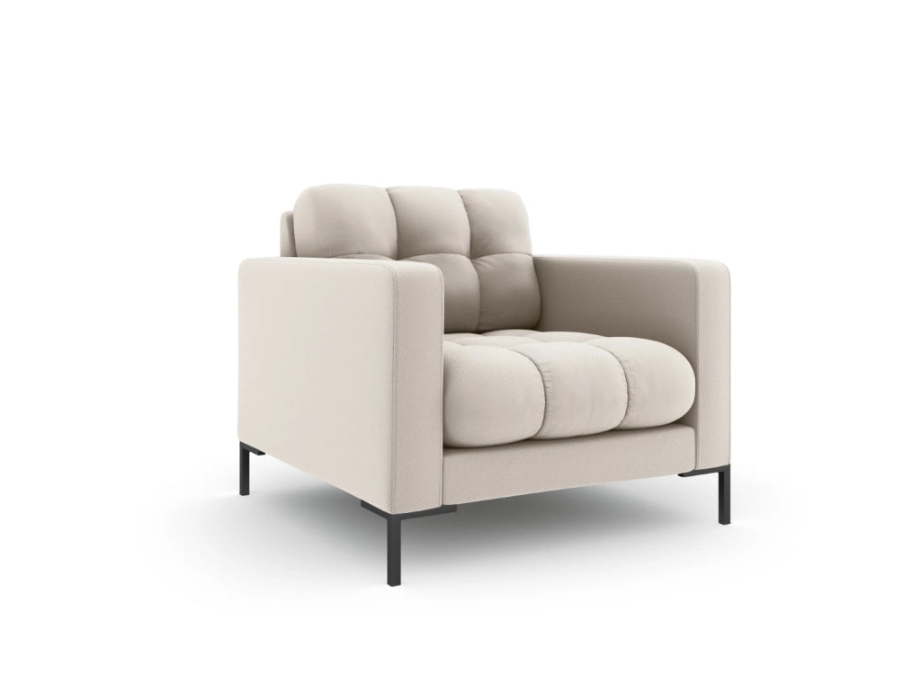 Cosmopolitan Design - Poltrona "Bali" in tessuto strutturato beige 