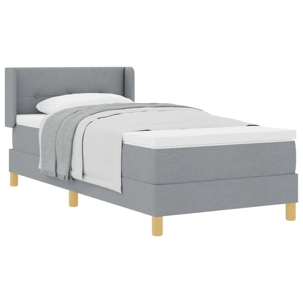 Letto a molle con materasso Grigio chiaro 200 x 100 cm Tessuto 3341279