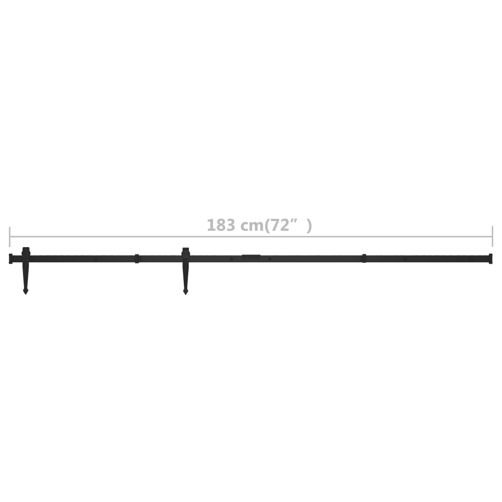 Kit Mini Porta Scorrevole Stalla in Acciaio al Carbonio 183 cm cod mxl 72735