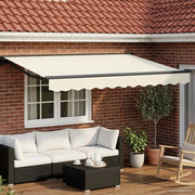 Cornice per Tenda Manuale con LED Crema e Antracite 3,5 x 2 m 3420763