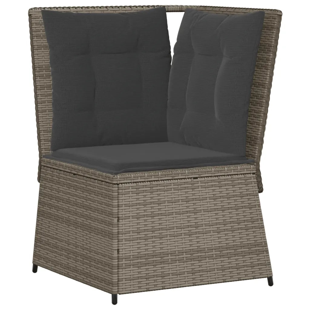 vidaXL Set Divani da Giardino 6 pz con Cuscini in Polyrattan Grigio
