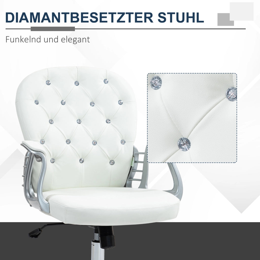 Sedia da ufficio ergonomica ¨C Xylo ¨C schienale imbottito braccioli bianco