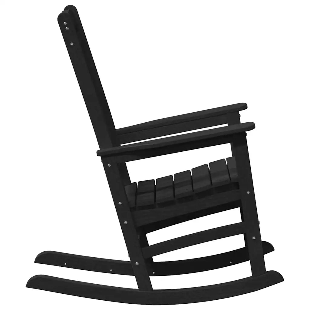 Sedia a dondolo da giardino Nero 92 x 70 x 108cm HDPE 42006615