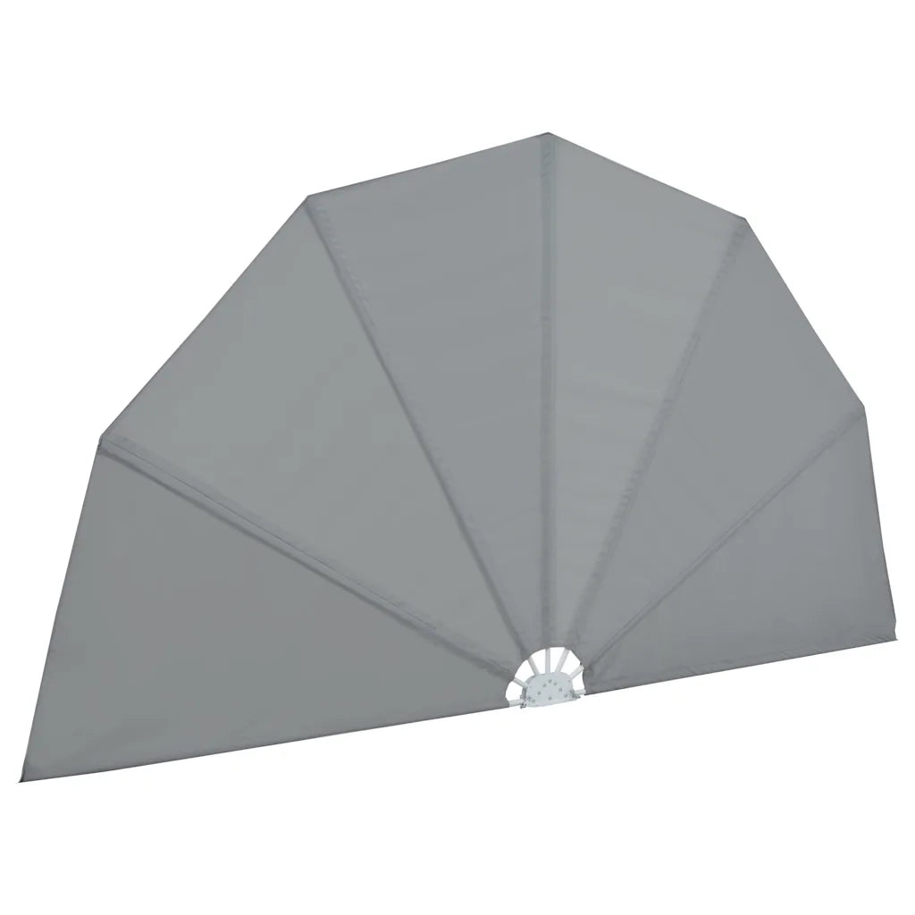 Tenda Laterale per Terrazza Pieghevole Grigio 160 cm 44575