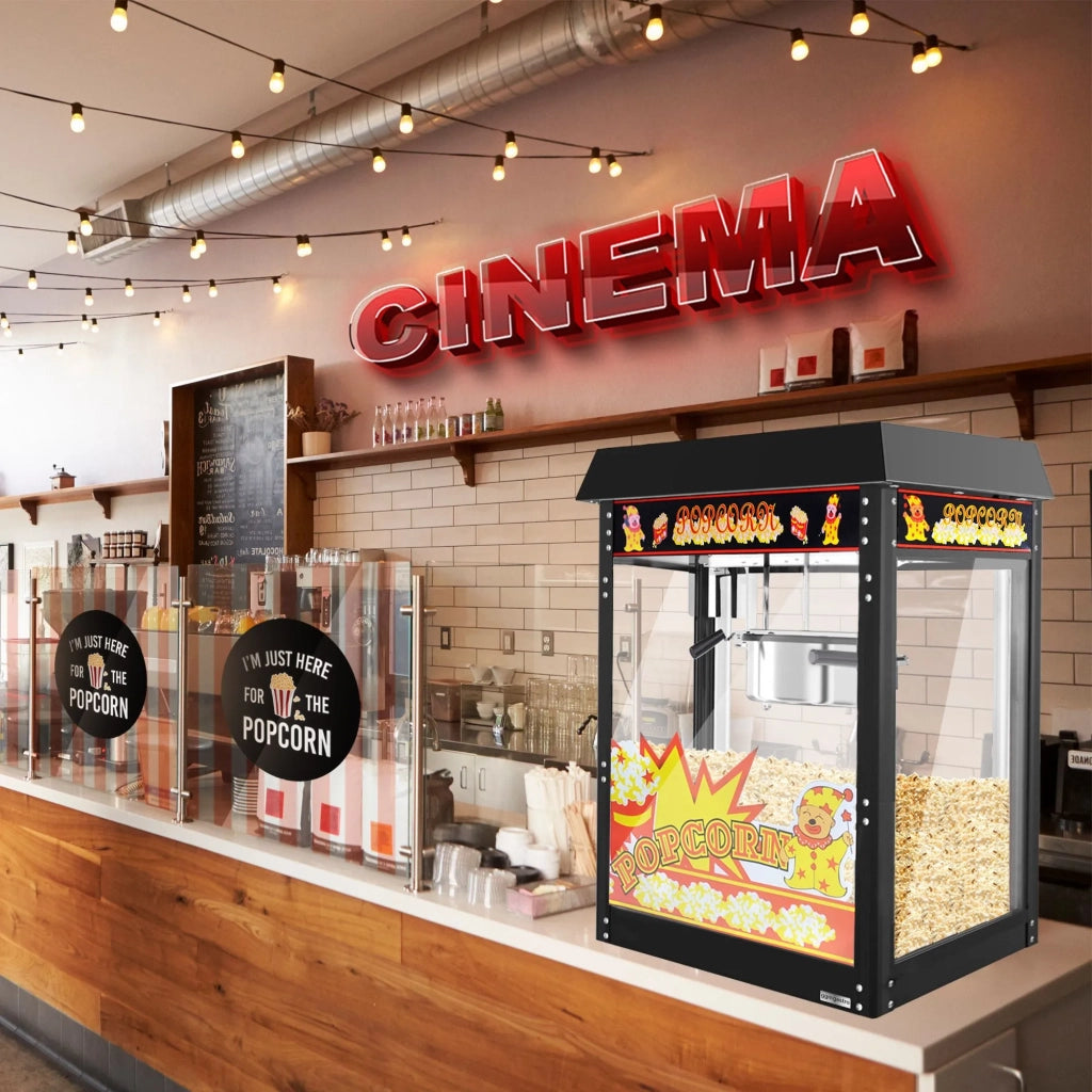 Macchina popcorn per eventi Nera