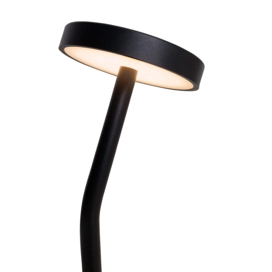 Lampada da tavolo moderna nera curva LED 6W Ibiza Maxlight