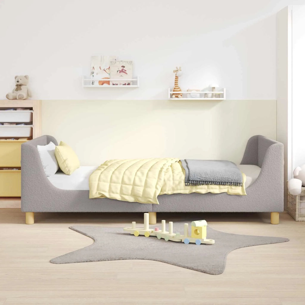 Struttura letto bambini con testata Grigio chiaro 90 x 200 cm