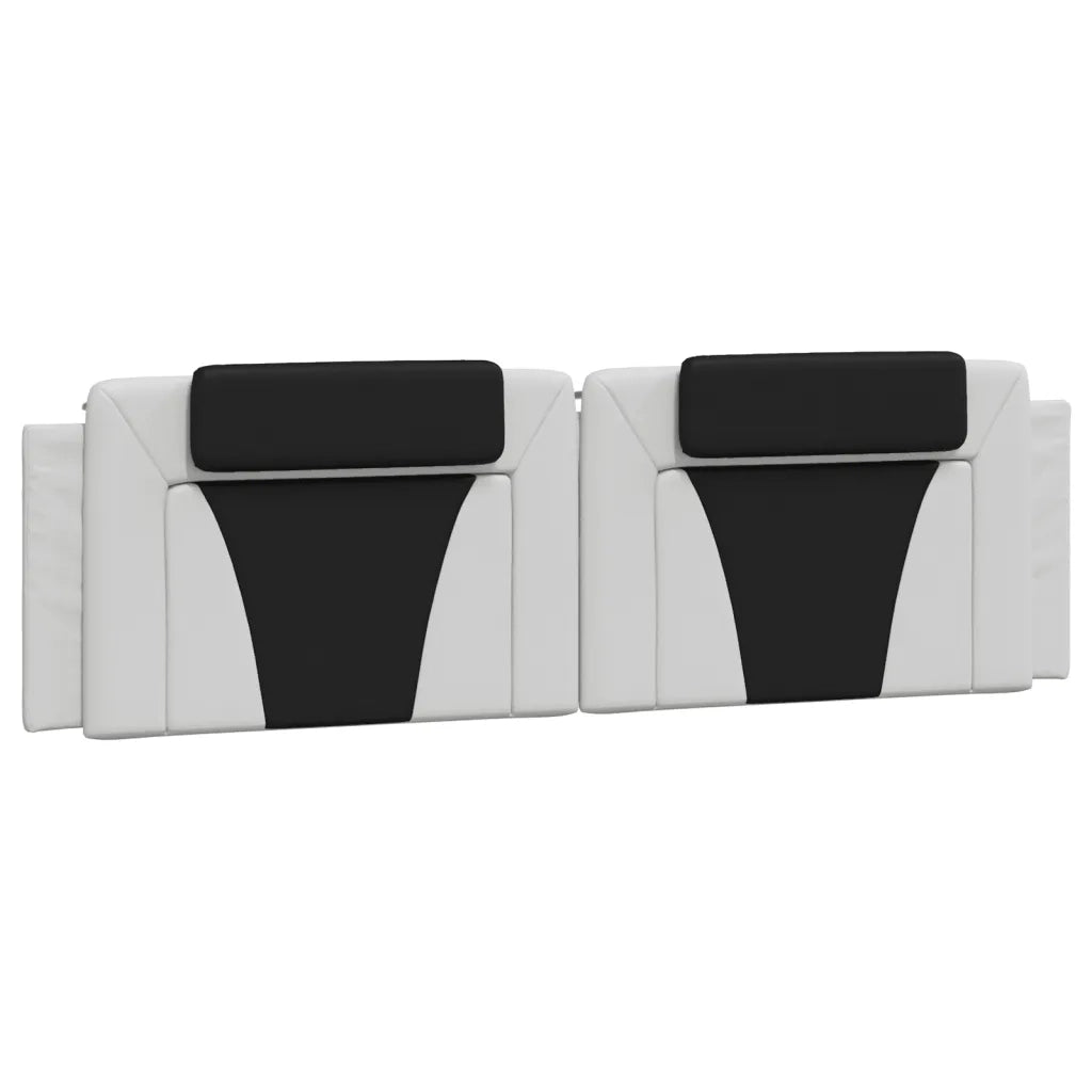 Letto matrimoniale | Letto per adulti | Giroletto Viana con LED senza Materasso Bianco e Nero 180x200 cm