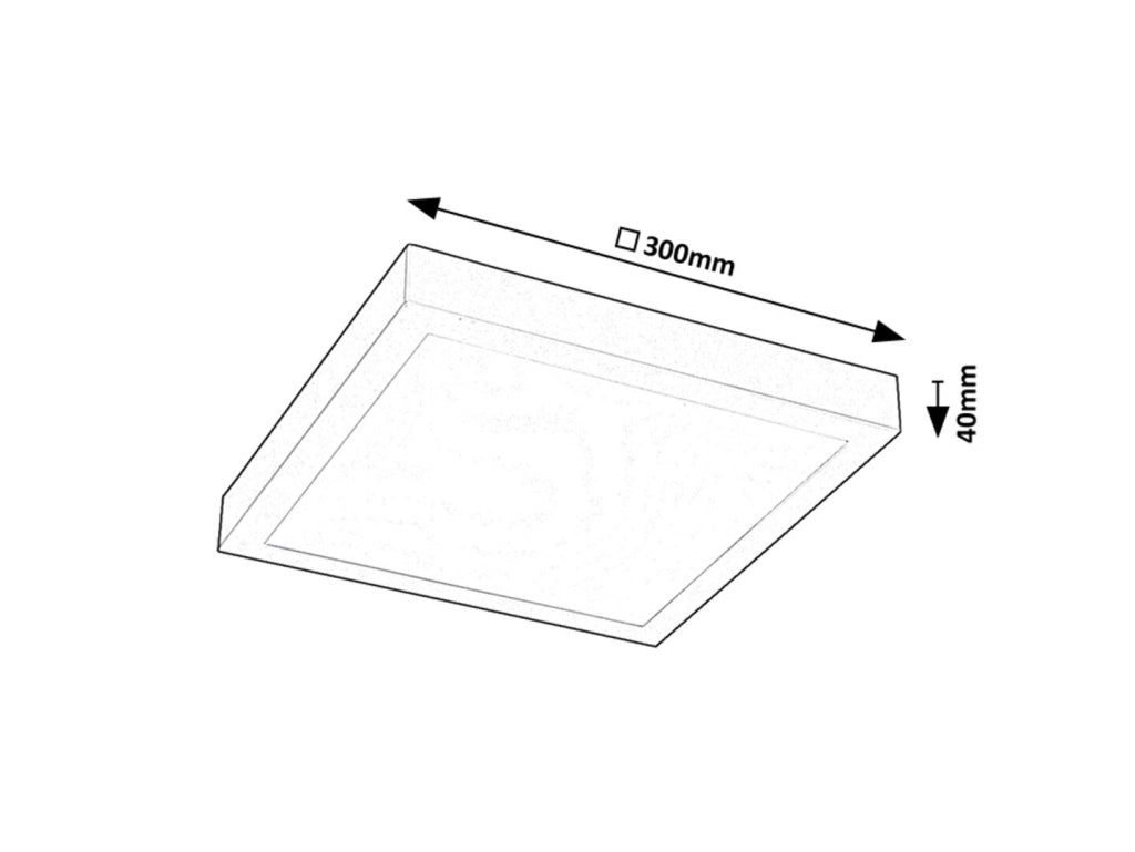 Plafoniera LED quadrata bianca 30cm 18W Rabalux Damek2