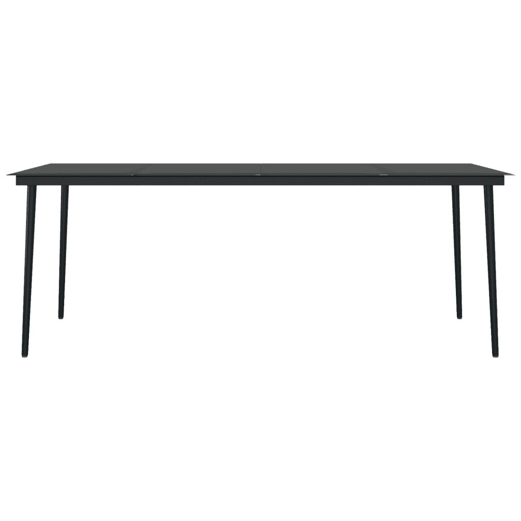 Set da Pranzo da Giardino 9 pz con Cuscini Nero 3099370