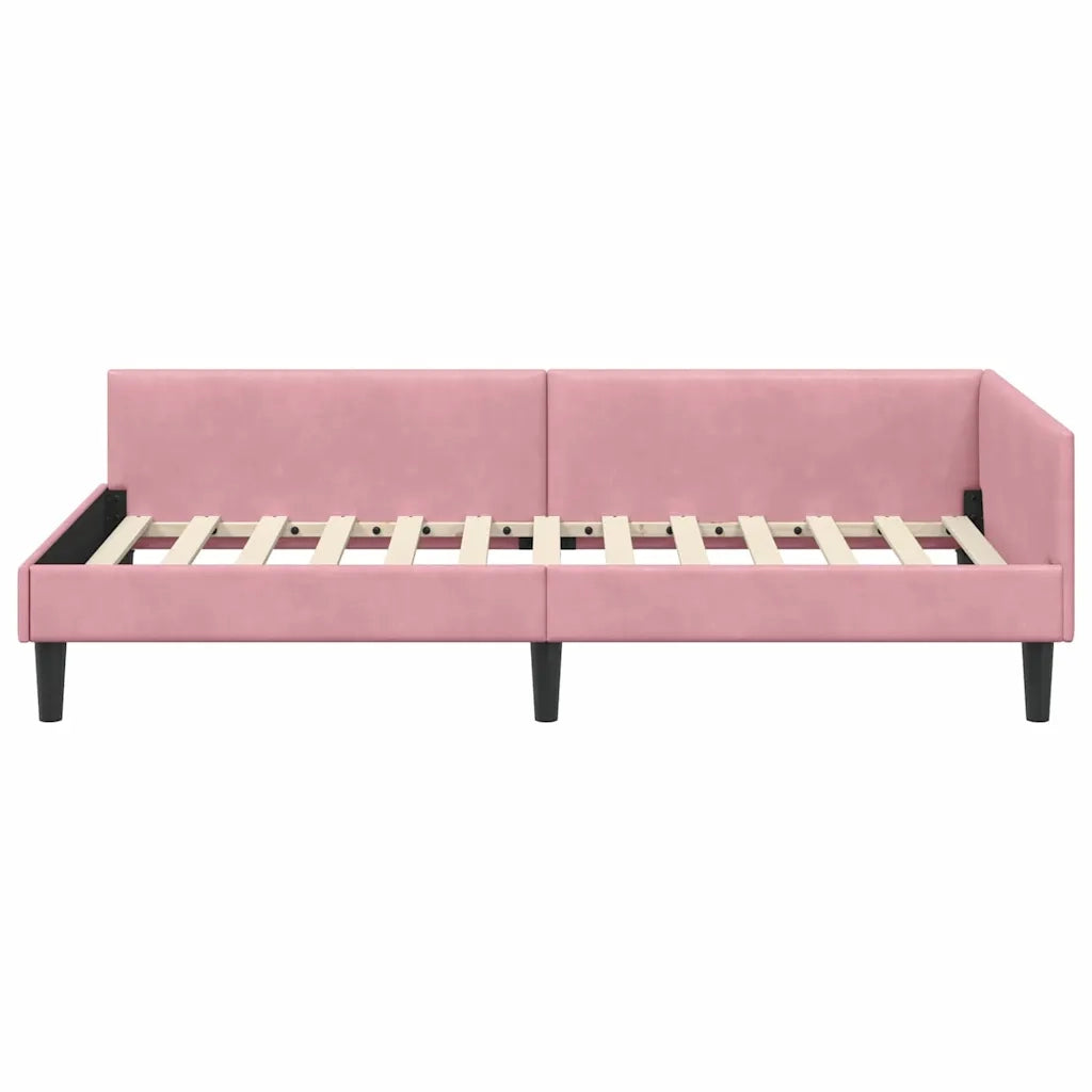 Cornice del letto ad angolo con testiera Rosa 80 cm x 200 cm