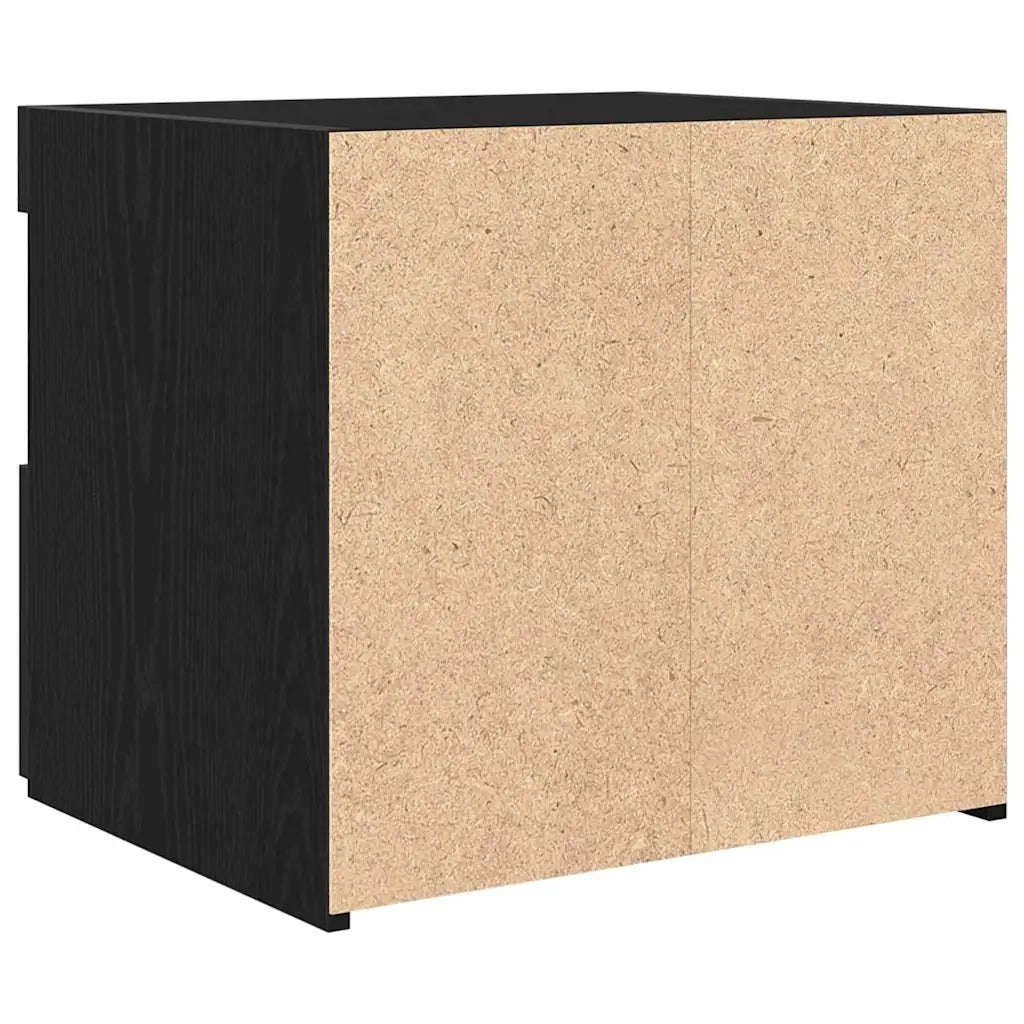 Armadio da Notte Rovere Nero 50 x 40 x 45 cm Legno multistrato 862184
