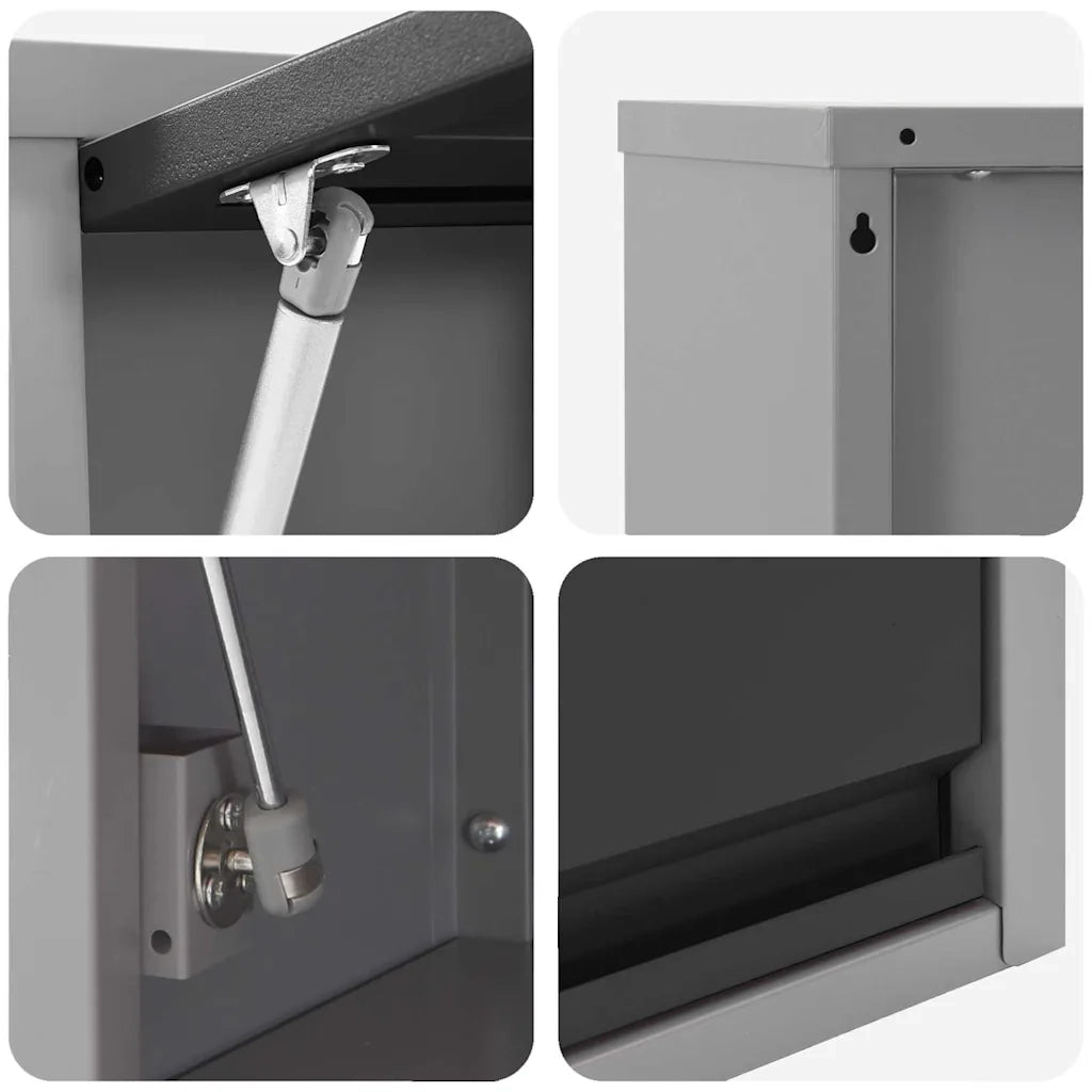 Mobile per attrezzi Nero e Grigio 100 x 25 x 35 cm CFW8400801