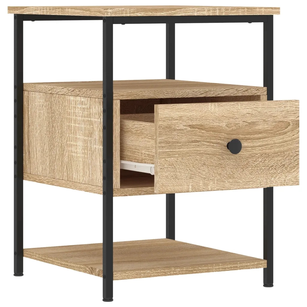 Set di 2 Comodini | Armadio da Notte | Mobiletto da notte Rovere Sonoma 40x42x56 cm in Legno Multistrato