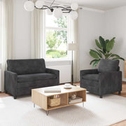 Set di divani 2 pcs Grigio Scuro Poliestere 3417053