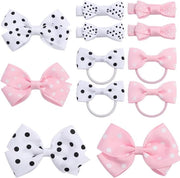 Accessori per capelli per ragazze - set da 12 - comprendente spille per capelli e elastici per capelli