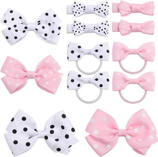 Accessori per capelli per ragazze - set da 12 - comprendente spille per capelli e elastici per capelli