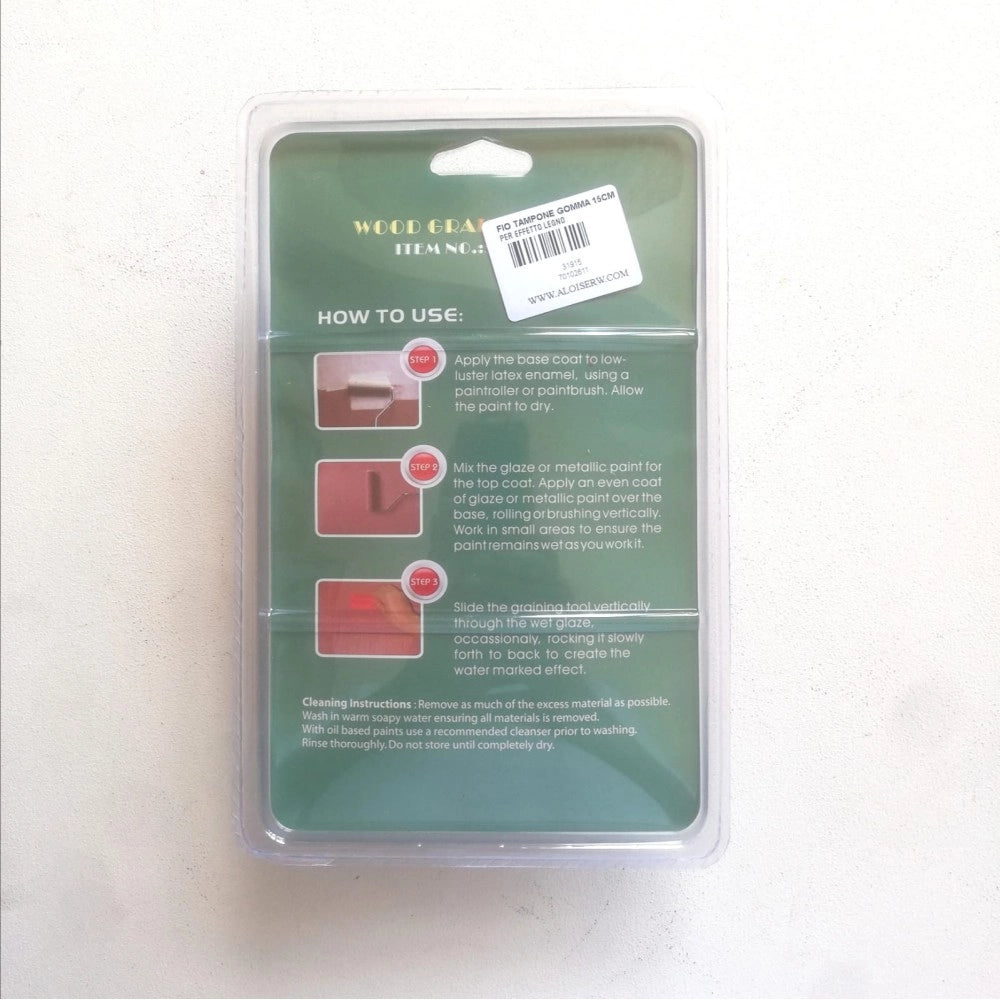 Fiorellini tampone in gomma da 10cm - 4 per effetto legno