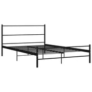 Giroletto con Testiera senza Materasso Nero 140x200 cm Metallo 286497
