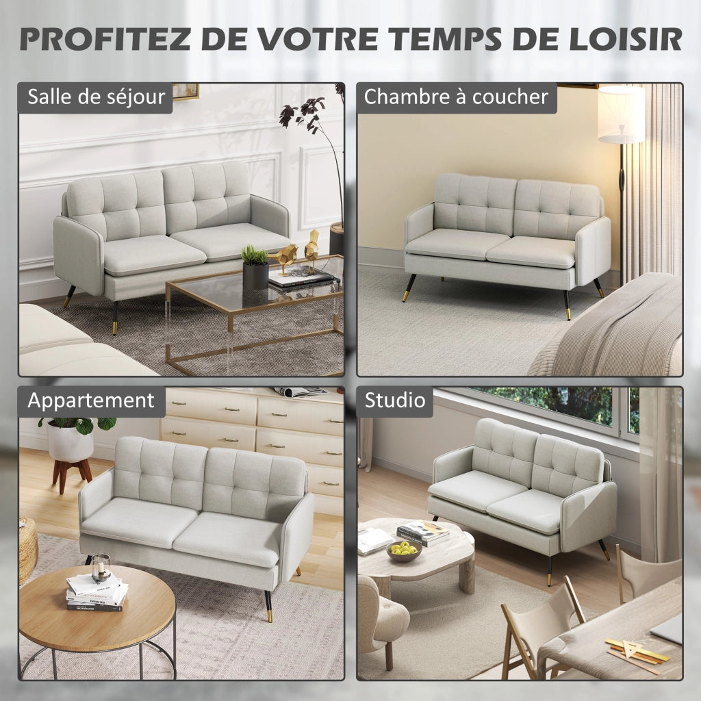 Divano 2 posti ¨C Minimal ¨C cr¨¨me 139x68x80