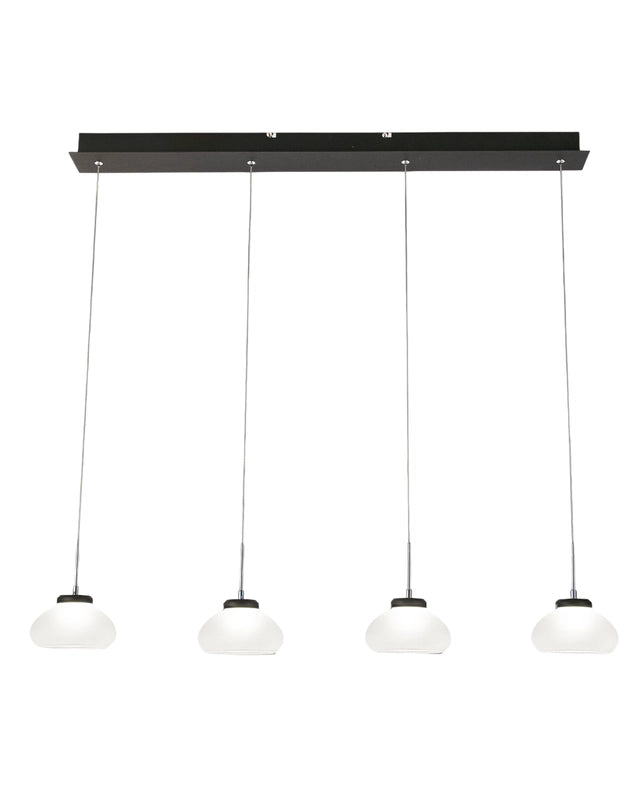 Arabella - Lampada a sospensione 4 luci Fabas Luce - LED 32W - Bianca Design moderno