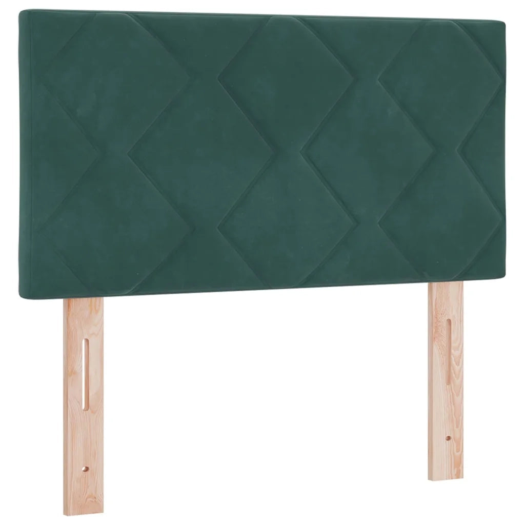 Testiera | Testata LED Verde Scuro 80 cm Velluto