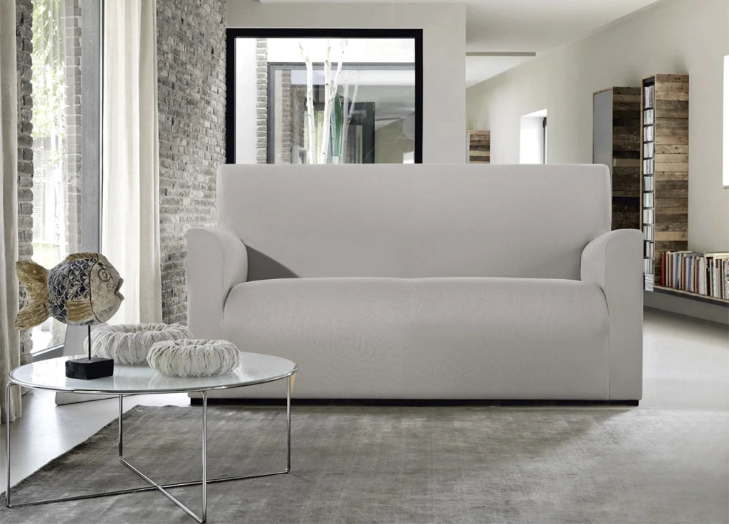 Copridivano E Copri Poltrona Antimacchia Sofà Elasticizzato Modello Magico - Poltrona - Grigio