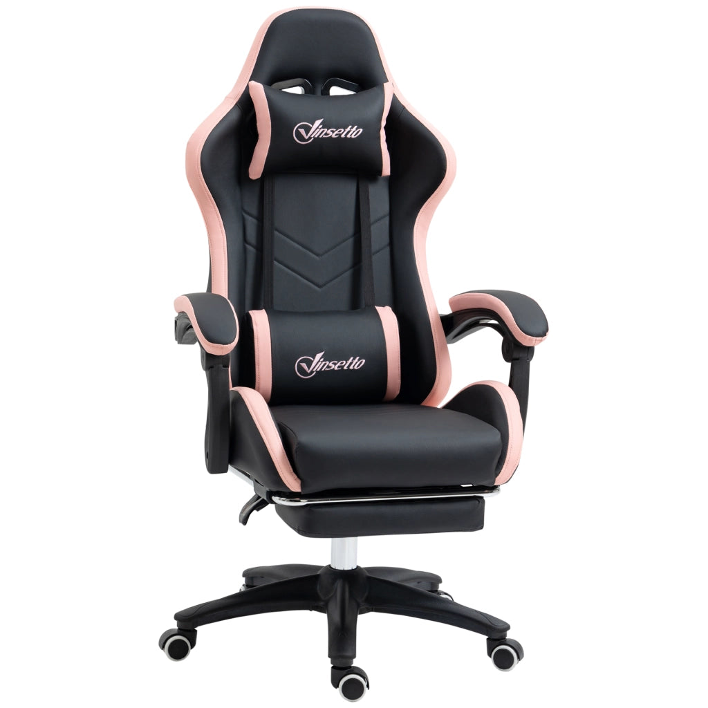 Sedia da ufficio gaming ¨C Xylo ¨C rosa nero con supporto lombare e testa