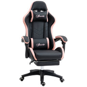 Sedia da ufficio gaming ¨C Xylo ¨C rosa nero con supporto lombare e testa