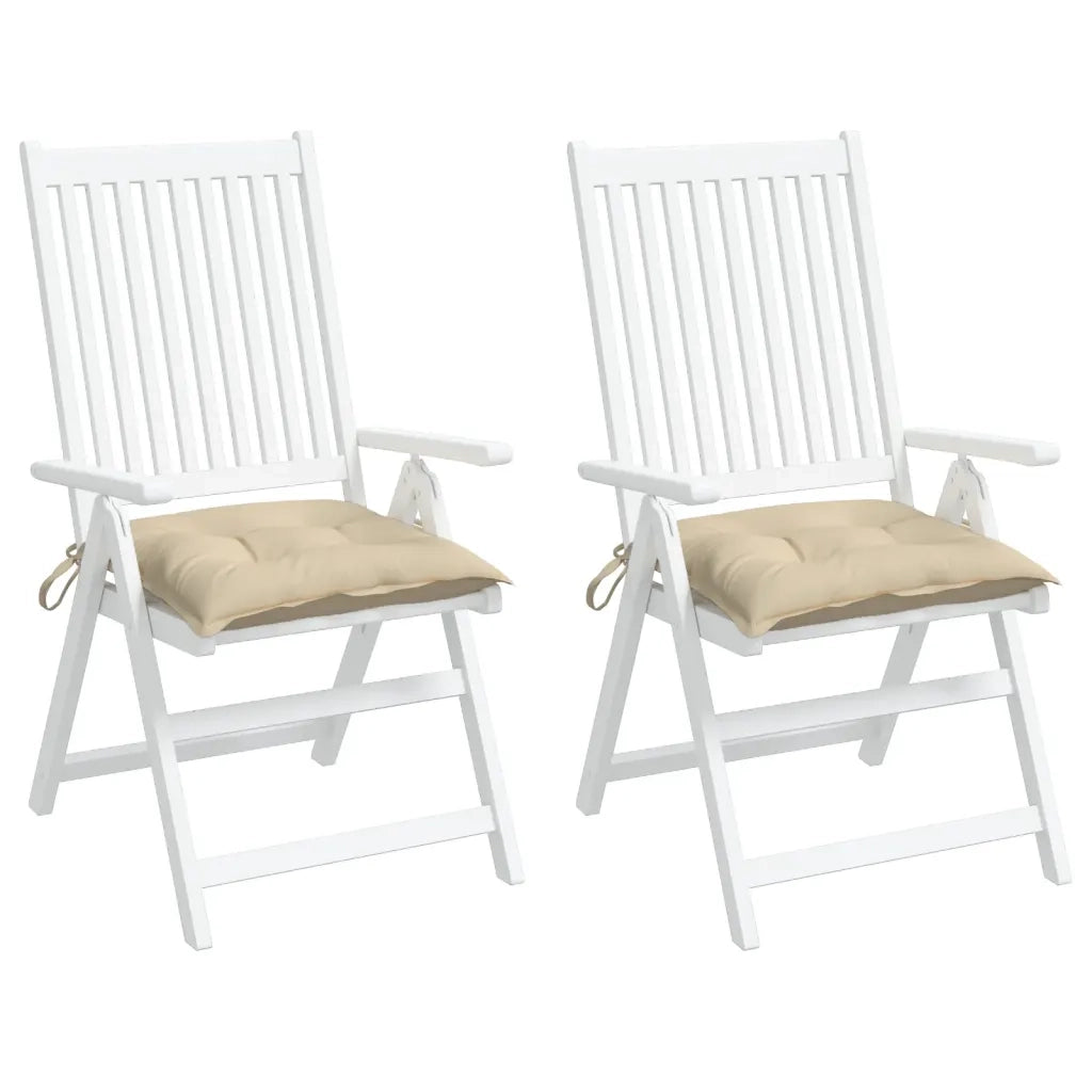 Cuscini per Pallet 2 pz Beige 50x50x7 cm Tessuto Oxford 361516