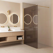 Parete Doccia Rea Flexi Brown / Gold 120