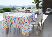 Tovaglia Per Salotto Cucina Tavolo In Cotone Made In Italy 100% Cotone Fish Color RP - 140x180 - Fish Color