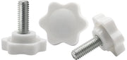 Viti a stella in plastica - Maniglia a stella - Viti a stella con clip - Viti a stella a doppia testa - M5x16mm - 10 pezzi - Viti a stella a doppia testa con clip